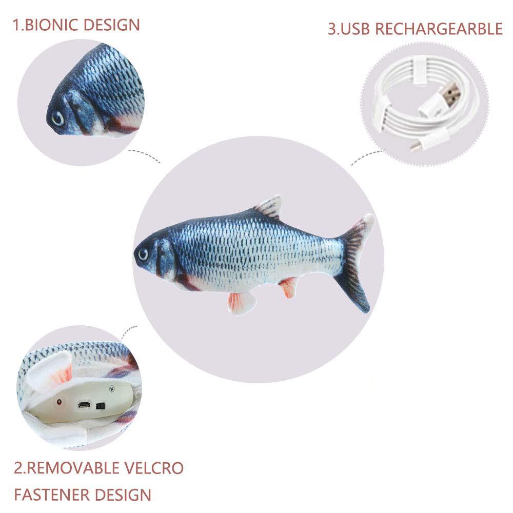 Electric Flopping Fish Toy for Cats